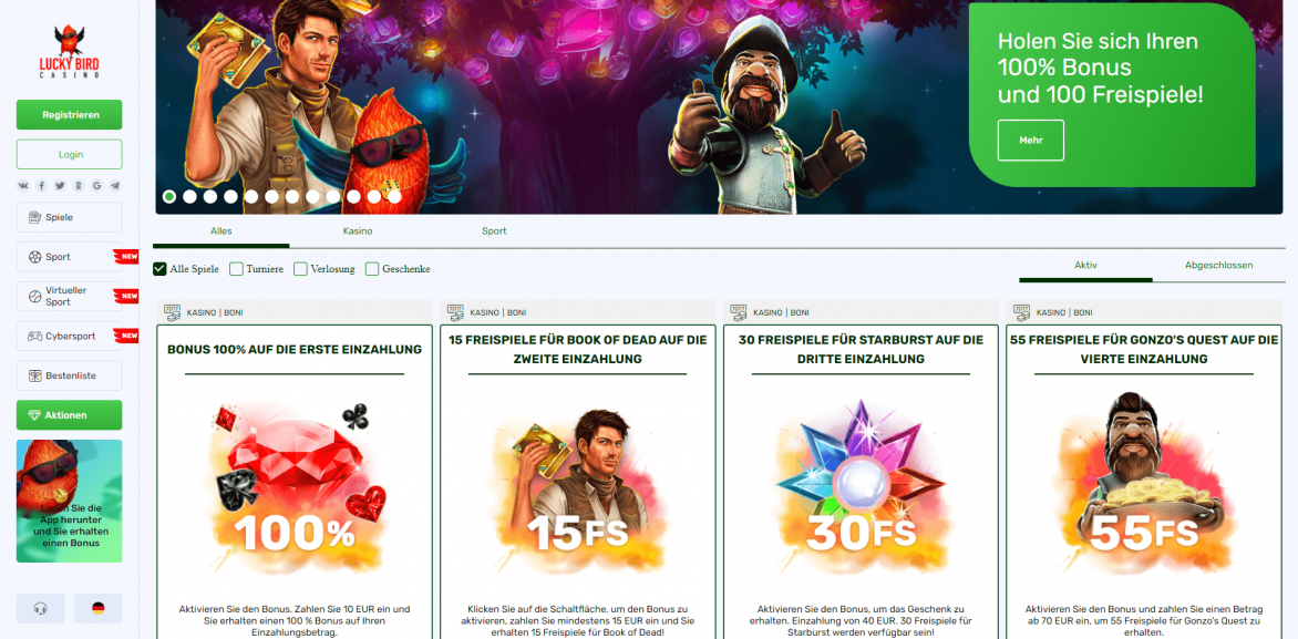 lucky bird casino bonus ohne einzahlung